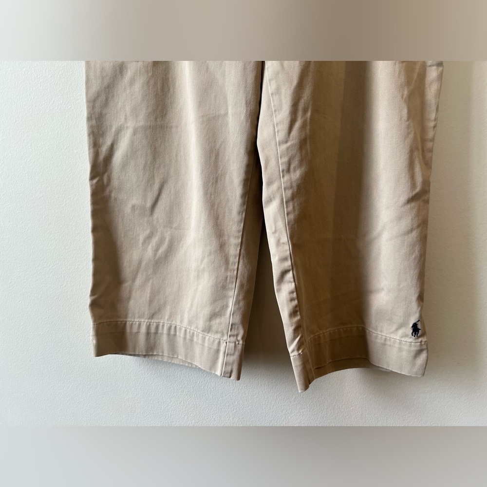 Ralph Lauren Sport Tan Cropped Pants Women‎ 14 Casual Lightweight Summer Neutral - Picture 8 of 10